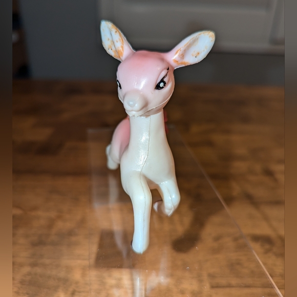 Vintage Pink Reindeer Ornament Hong Kong 60s - Picture 2 of 9